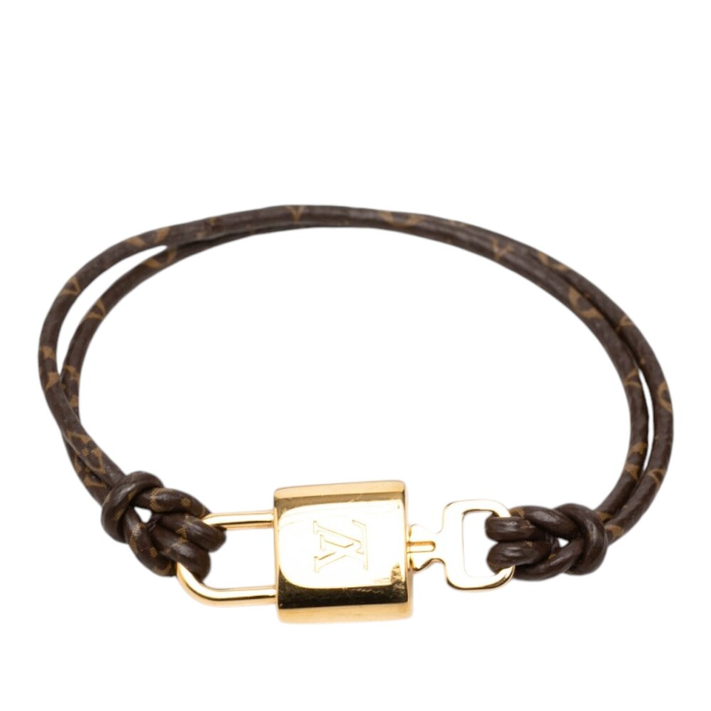 Pre-Loved Louis Vuitton Monogram LV Padlock Bracelet 17